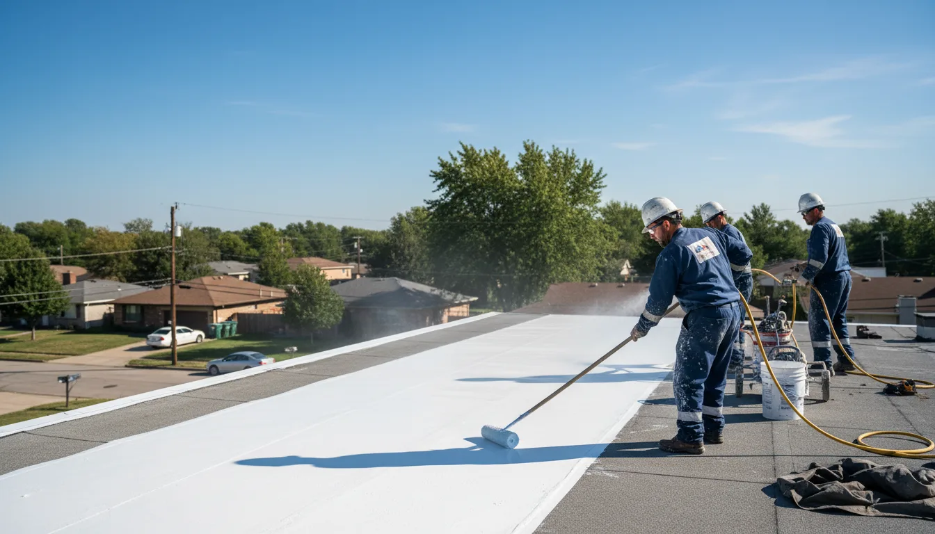 Commercial roof coating in Farina, IL near me